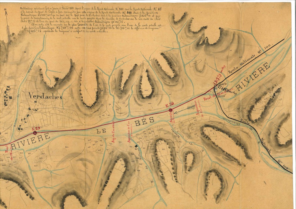 1881 Plan projet routes de Barles (N100)