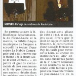 Lecture d'archives : Si la Haute Loire m'était contée...